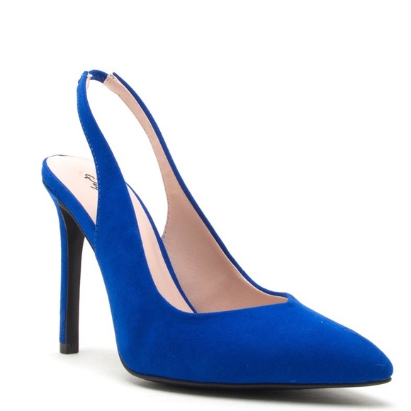 Last 1! Qupid classic slingback cobalt blue pumps - Picture 3 of 4